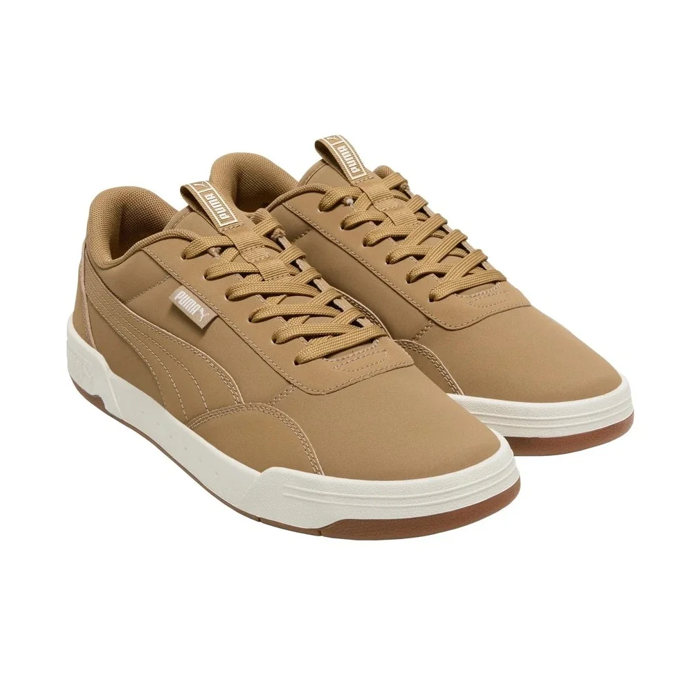PUMA Skate Sneaker Low Top SoftFoam Lace Up Shoes‎ Brown White Mens Size 9.5